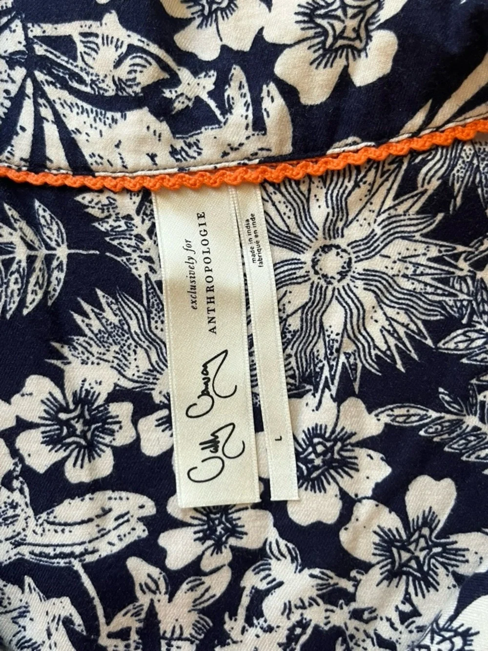Anthropologie x Carolina K Pajama Set Size L Boho Botanical Luxe Lounge Set - Picture 3 of 13